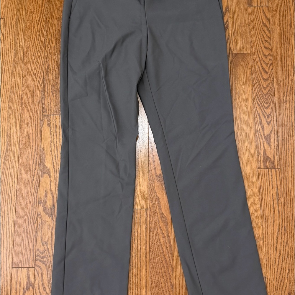 Alfred Sung Perfect Pull-On Straight Pants Charcoal Gray NWT Size 8